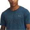 Under Armour Maglietta da Corsa Traspirante a Maniche Corte con Logo Senza Cuciture Uomo Top Blu 1375692-452
