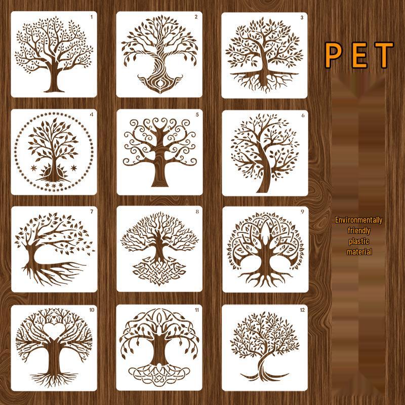 

DIY Life Tree Wall Decoration Stencil: Creative Hollow Design