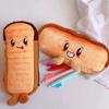 1pc Creative Toast Bread Pencil Case Large Capacity Universal Student Pencil Case Pouch Children Stationery Gift Pencilcase