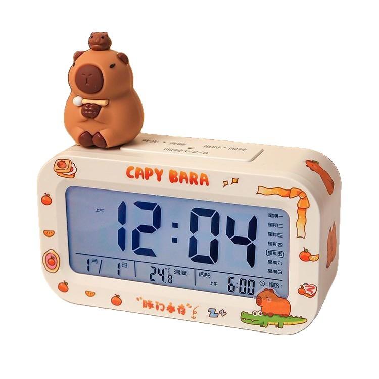 Cartoon Creative Alarm Clock, Desktop Clock for Students, Creative Smart Electronic Clock for Junior High School Students