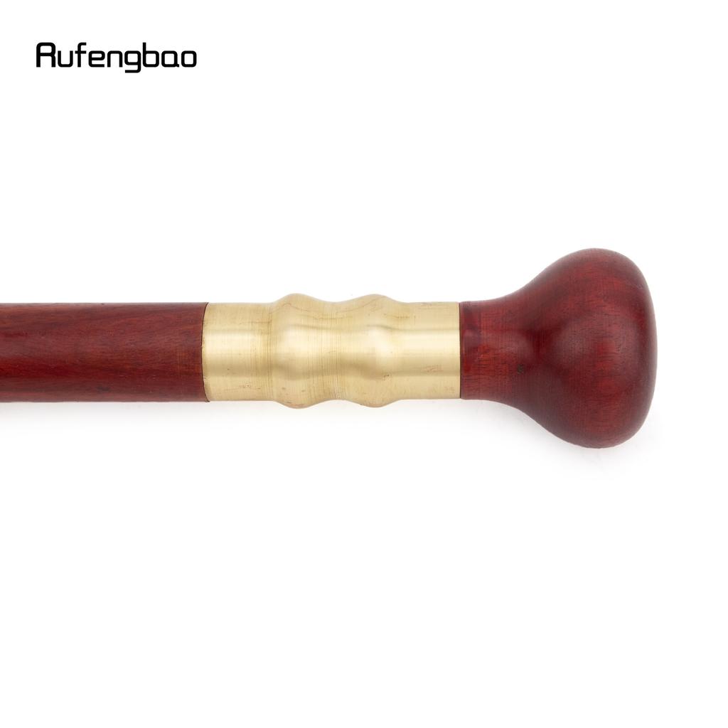Red Round Wooden Single Joint Walking Stick Decorative Cospaly Party Wood Walking Cane Halloween Mace Wand Crosier 87cm