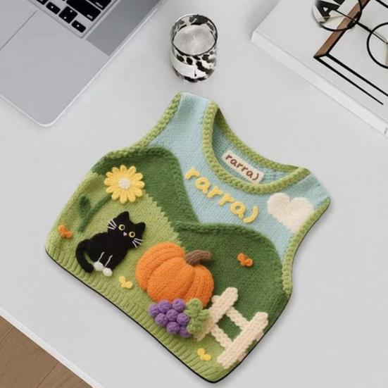 Knitted Sweater Print Mouse Pad Non-slip Base Waterproof Home Office Gaming Computer Laptop Mousepad Desk Mat PC Accessories