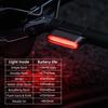 ROCKBROS Bicycle Magnetic Rear Light IPX6 Waterproof Tail Light 7 Lighting Modes Smart Brake Sensor Rear Light Bike Accessories
