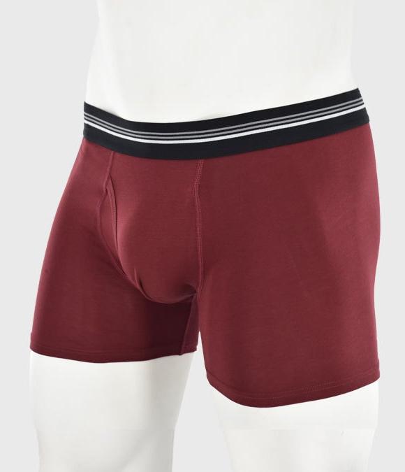 Striped Waistband Flat Angle Underpants Breathable and Wear-resistant Leg Shaping Cotton Underpants
