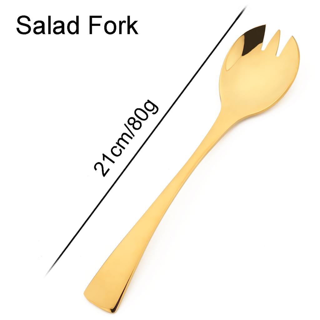1pc 304 Stainless Steel Tableware Gold Dinnerware Steak Knife Service Fork Spoon Cutlery Salad Fork Spoon Butter Knife Flatware