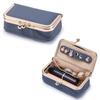 Exquisite Leather Jewelry Storage Bag Solid Color Jewelry Storage Box Cosmetic Bag  Woman Girls