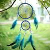 Car Blue Dream Catcher With Feather Wall Hanging Decoration Ornament Gift
