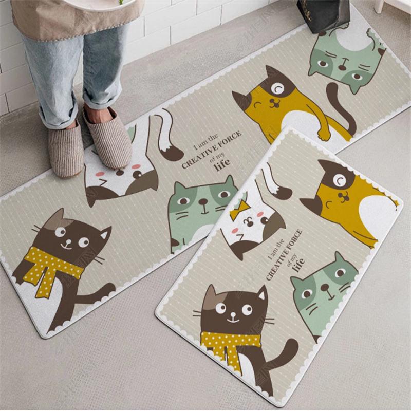 Oil-Proof, Absorbent Non-Slip Mats for Kitchen, Bathroom, and Entryway - Long Strips and Bedroom Carpet.