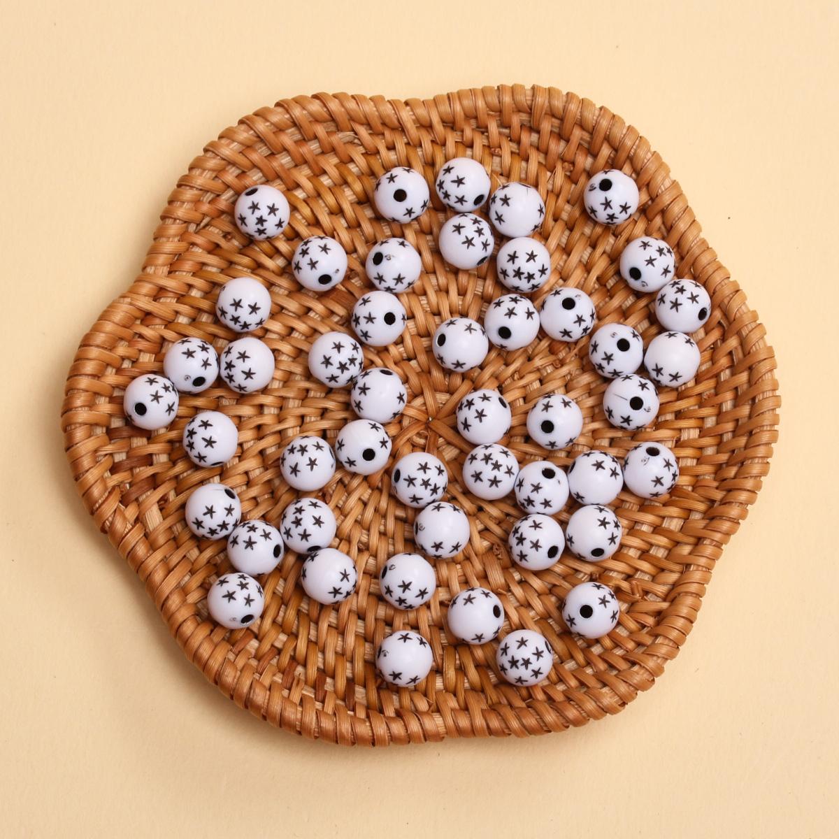 

50 шт 7,5 мм акриловые DIY ювелирные изделия изготовление сосновых бусин ожерелье аксессуары серьги бисерные