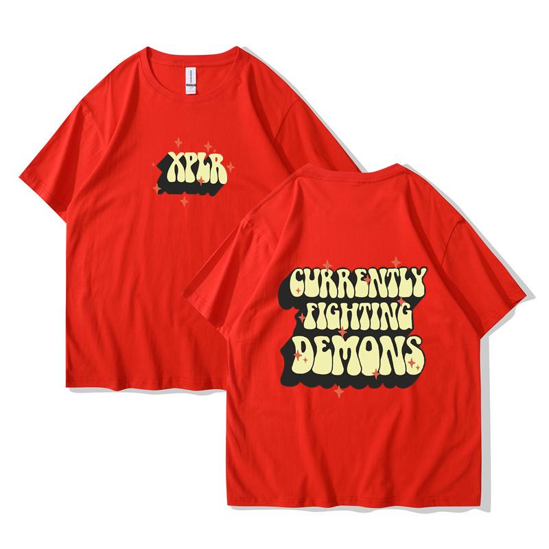 2024 New Sam and Colby XPLR Fighting Demons Merch Cotton T-Shirt Men and Woman Short Sleeve Funny T Shirt Unisex Harajuku Tops