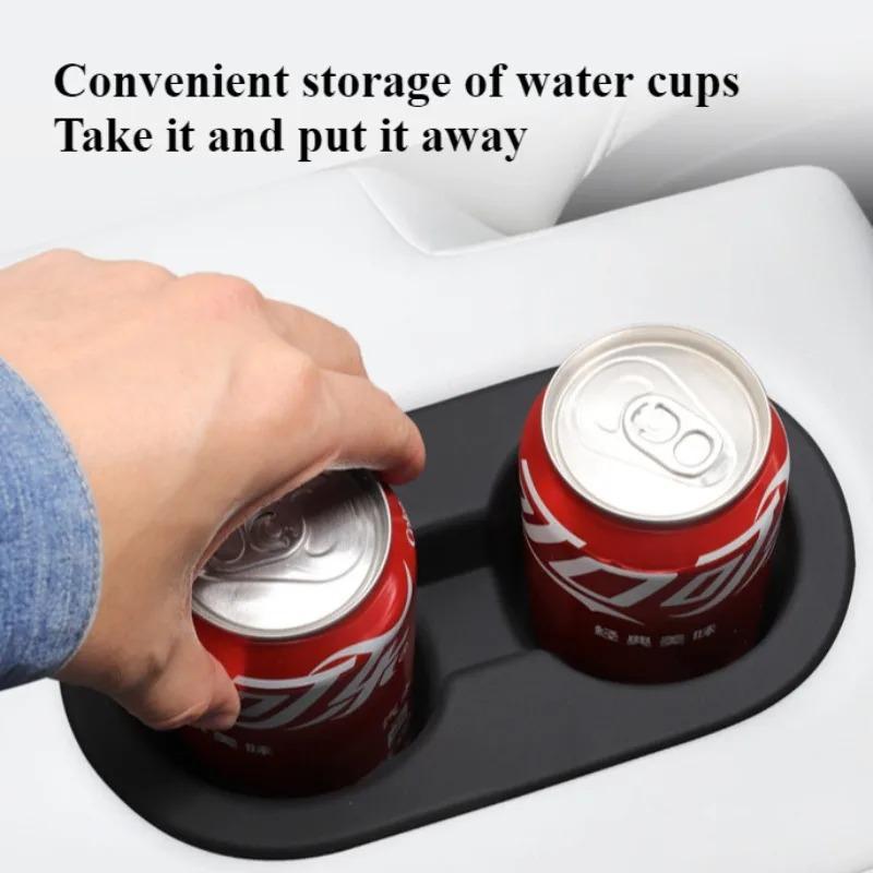 For Tesla Model Y/YL Juniper 2026 Silicone Rear Drink Holder Center Control Water Cup Beverage Storage Rack Interior Accessories