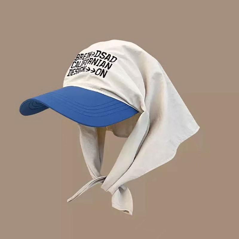 Letter Strap Headscarf Hat Fashionable Versatile Baseball Cap