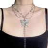 Multi Layer Body Chain Necklace with Butterfly Pendant for Fashionable Women