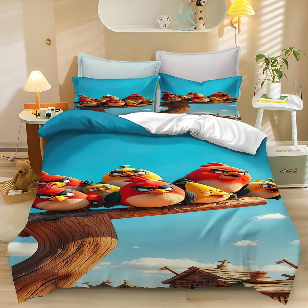 Printed Bedroom Bedding Set Duvet Cover Christmas Gifts Comforte Cartoon With Pillowcase Children's  Suitable and Adults