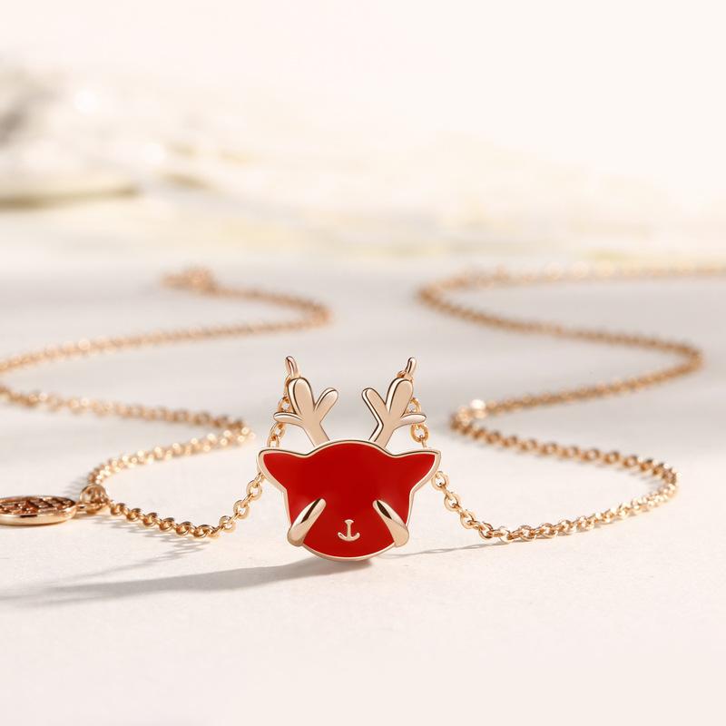 Temperature-sensitive Color Change Has Your Necklace All the Way, Zodiac Antlers Cartoon Chinese Style, Court Style Pendant Female