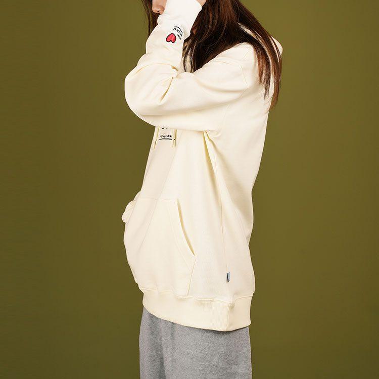 New Balance Sweatshirts Unisex White Hooded Moderate Regular NCA47013-IV