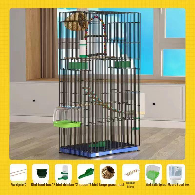 Large Parrot & Bird Cage for Budgies, Peonies, Wrens, Starlings & More