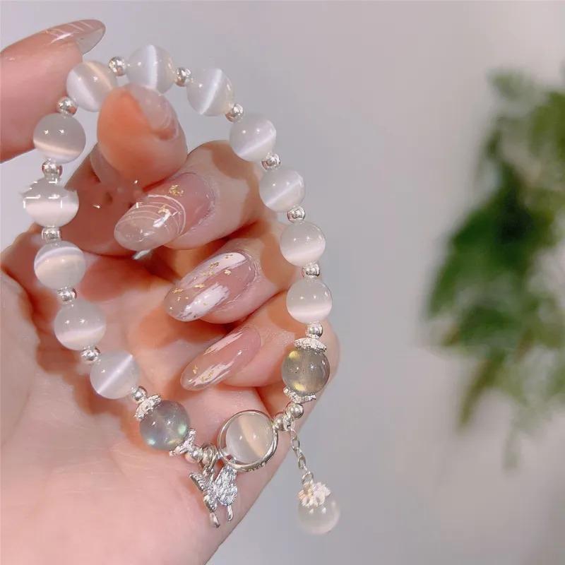 Bracelet Strand Beads Korean Fashion Jewelry for Women Non Fading Charm Hand Decoration Accessories Girls Gift