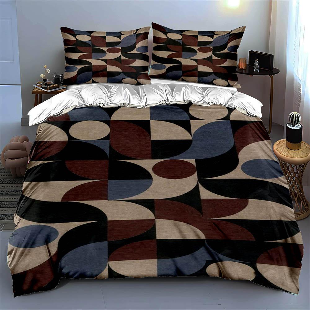 Geometric Abstract Shapes. Bedding Duvet Cover Sets Duvet Covers Pillowcases Gifts (1 * Duvet Cover 2 * Pillowcases, Without Duvet Insert)