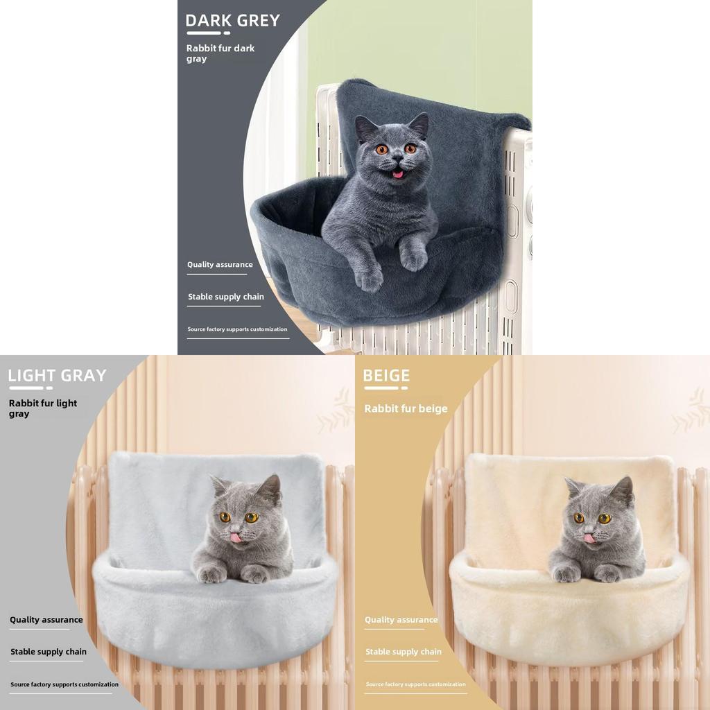 Pet Bed Hanging Style Plush Fabric Warm Cat Bed For Indoor And Outdoor Use