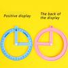 Cute Full Circle Goniasmometer Rotating Protractors Plastic for Boys Girls Students Stationery Office School Supplies