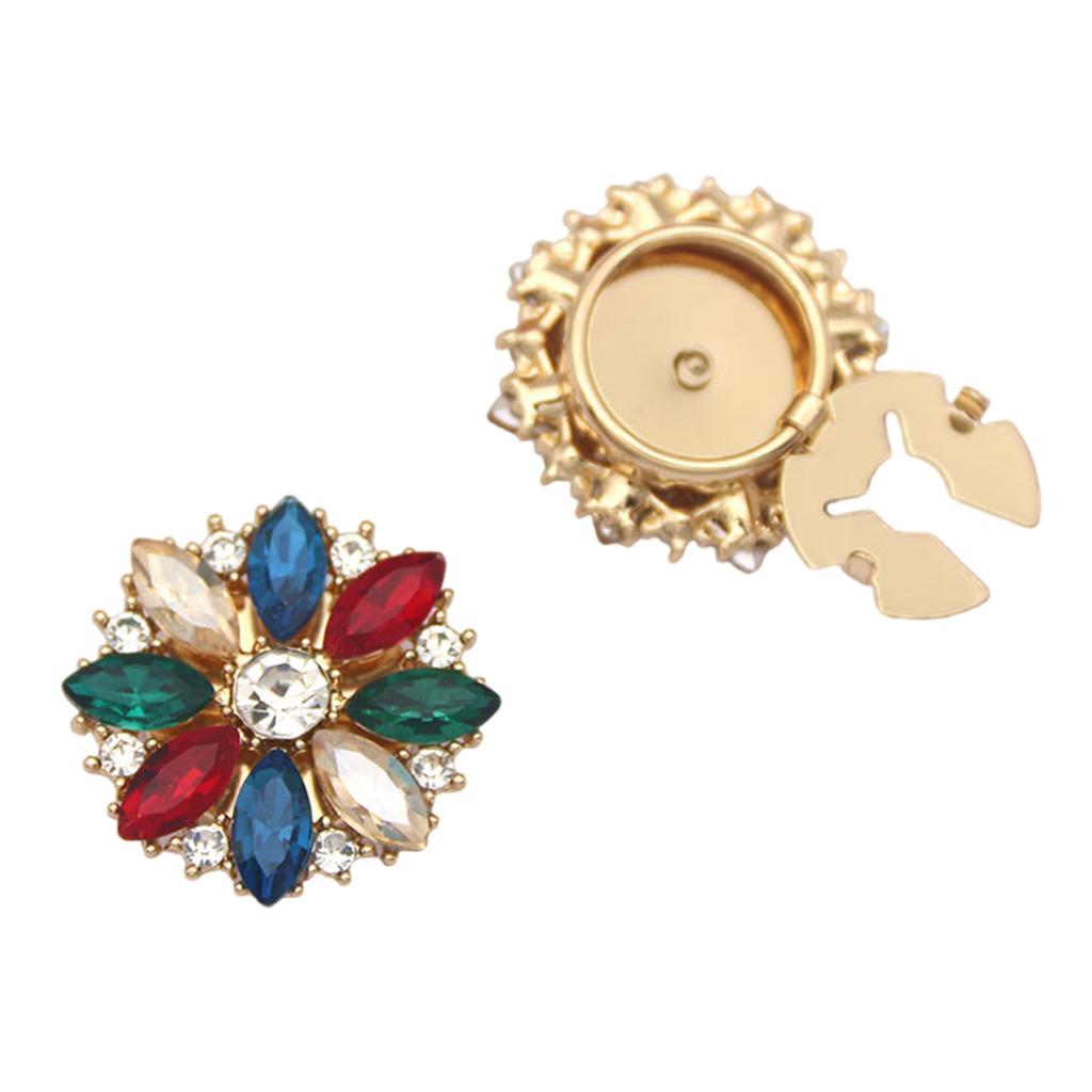 Comfortable Round Glass Shirt Cufflinks For Business Event And Evening Parties 25mm Colorful Design
