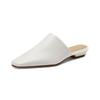 Fashion 2025 Summer Women Shoes Genuine Leather Square Toe Women Sandals Solid Modern Sandals for Women Chunky Heel Women's Mules Shoes
