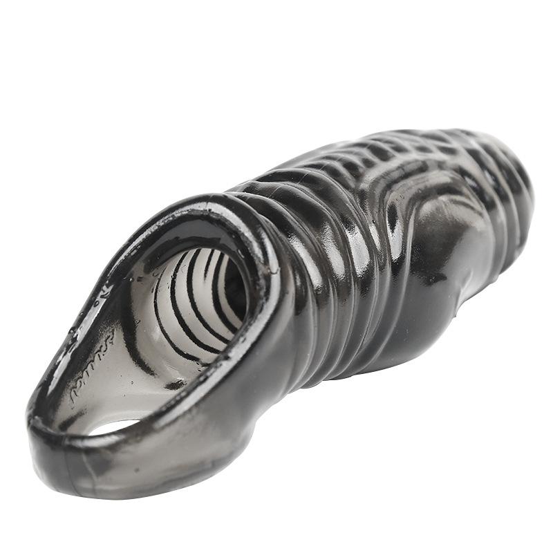 Sexspielzeug für Männer Silikon Penis Hülle Ejakulationsverzögerung Vergrößerung Langlebiger Analplug Stimulator Vagina Kein Vibrator für Frauen