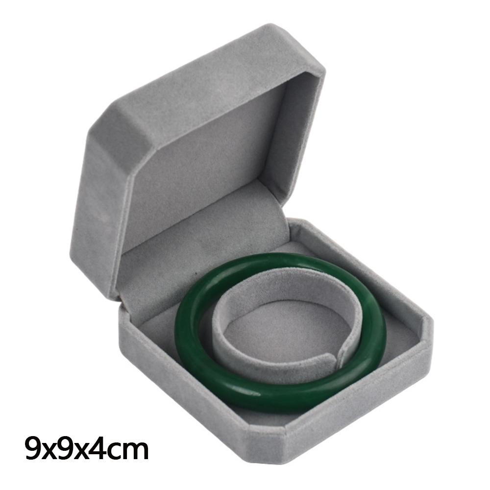 Beige Velvet Octagon Jewelry Box Necklace Pendants Bracelets Box Rings Earrings Box Jewelry Storage Display Jewelry Package Case