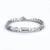 Bracelet à maillons cubains gravé sur mesure en acier inoxydable pour hommes Père Fils Bijoux assortis Cadeau personnalisé DIY