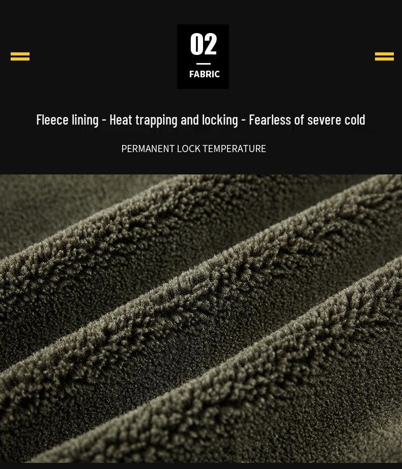 Men's Winter Plus Velvet Pilot Jacket Coat - Thickened Large Size Workwear Lapel Cotton Jacket