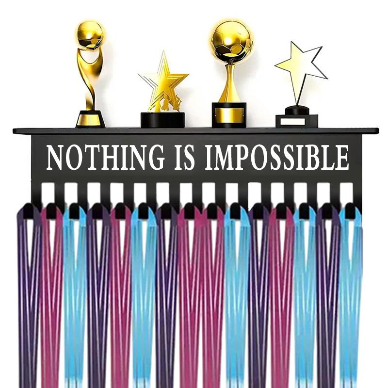 Trophy Display Stand Medal Hanger With 15 Hooks Metal Key Holder Compatible For Schools, Events, Offices Home Decor