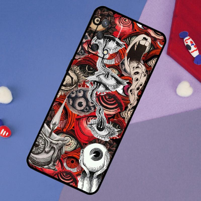 Scary Face Eyes Case For Oppo A6 Pro A5 A18 A38 A58 A78 A98 A54 A74 A94 A17 A57 A80 A60 A40 A96 A76 A16 A15