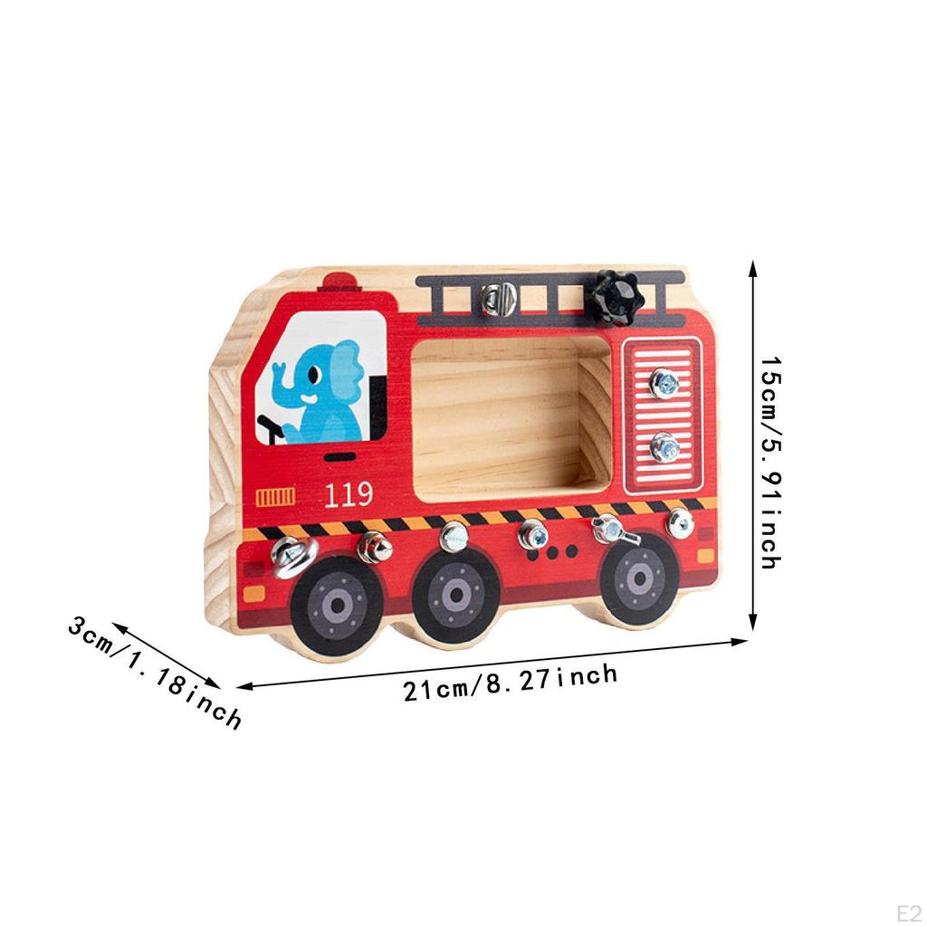 Montessori Schraubbrett Set Spielzeug Pädagogisches Lernspielzeug Sensorisch Holz für