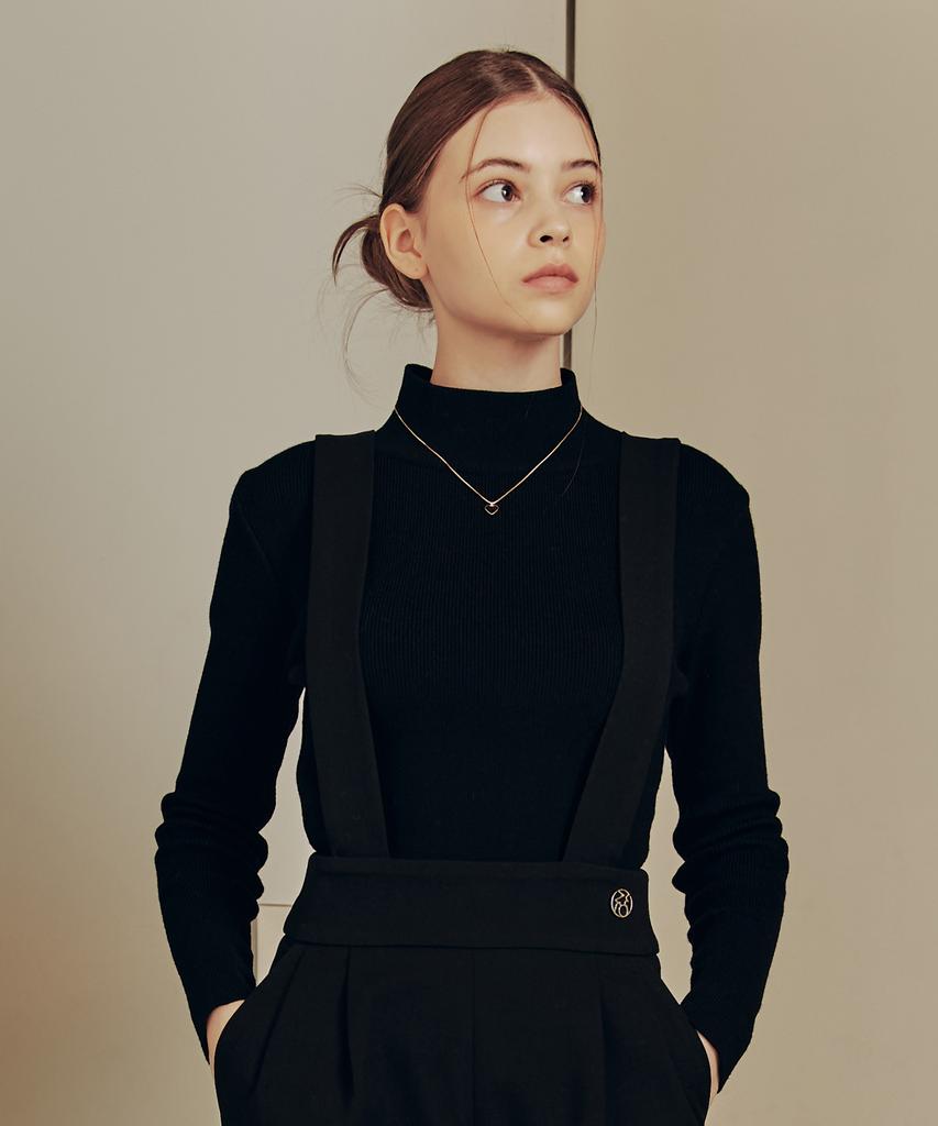 ZEROSTREET [2 Colors] Half Turtleneck Basic Knit