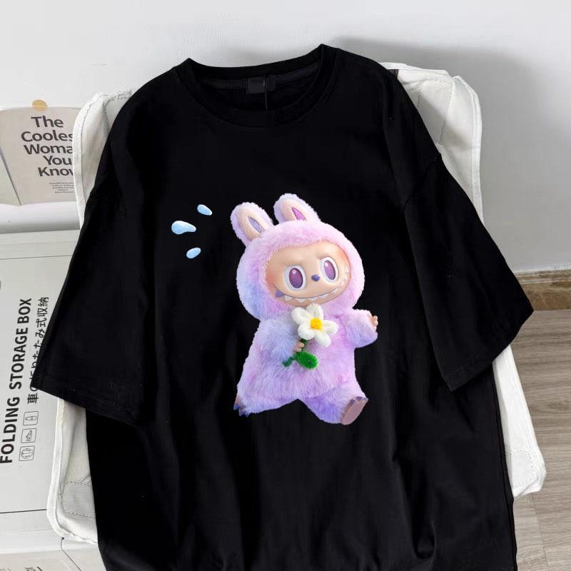 

Korean Women Clothing | Oversized T-shirt Labubu Stylish Casual Tops 140
