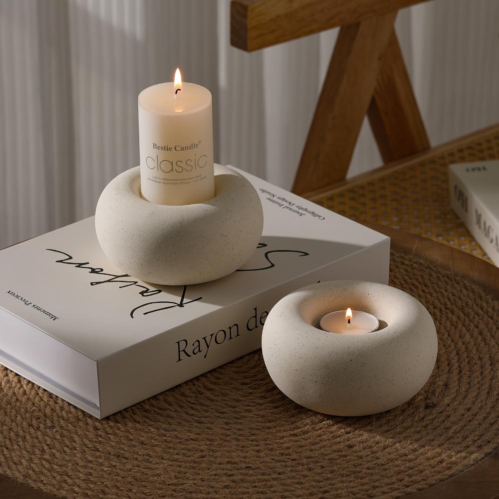1Pcs Donut Circles Aromatherapy Candles Round Creative Home Candles Home Decoration Bedroom Flameless Romantic Birthday Gift Wax