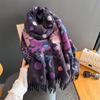 Luxury Warm Poncho Cashmere Winter Women Scarf Ethnic Dots Shawl Wraps Female Thick Pashmina Blanket Bufanda Travel Echarpe