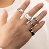 Men's Trendy Retro Letter Ring Set - Hip Hop Index Finger Rings