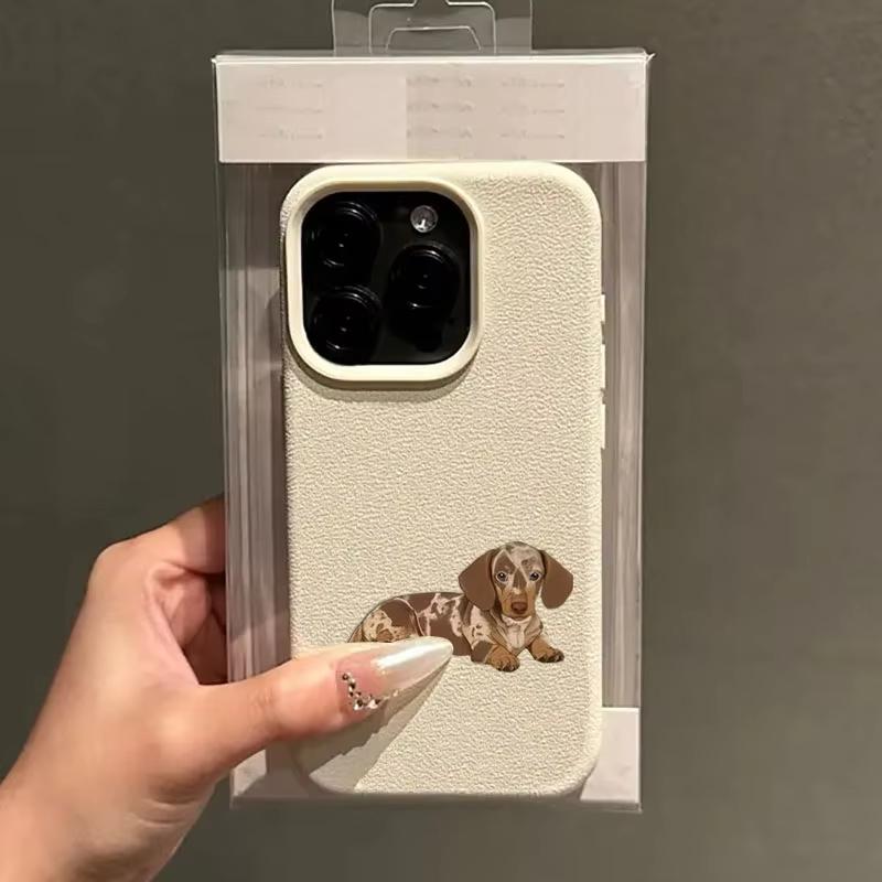 Dachshund Illustration Pattern Phone Case For IPhone 17 16 13 12 14 15 11 Pro Max 15 Plus Air 16E Silicone Shockproof Soft Cover