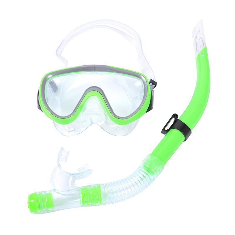 Droog Snorkel Set voor Volwassenen Jeugd Droog Bovenstuk Snorkel Duikmasker met Neuskap Anti-Mist 180° Breed Zicht Spiegelend Glas Snorkeluitrusting voor Mannen Vrouwen