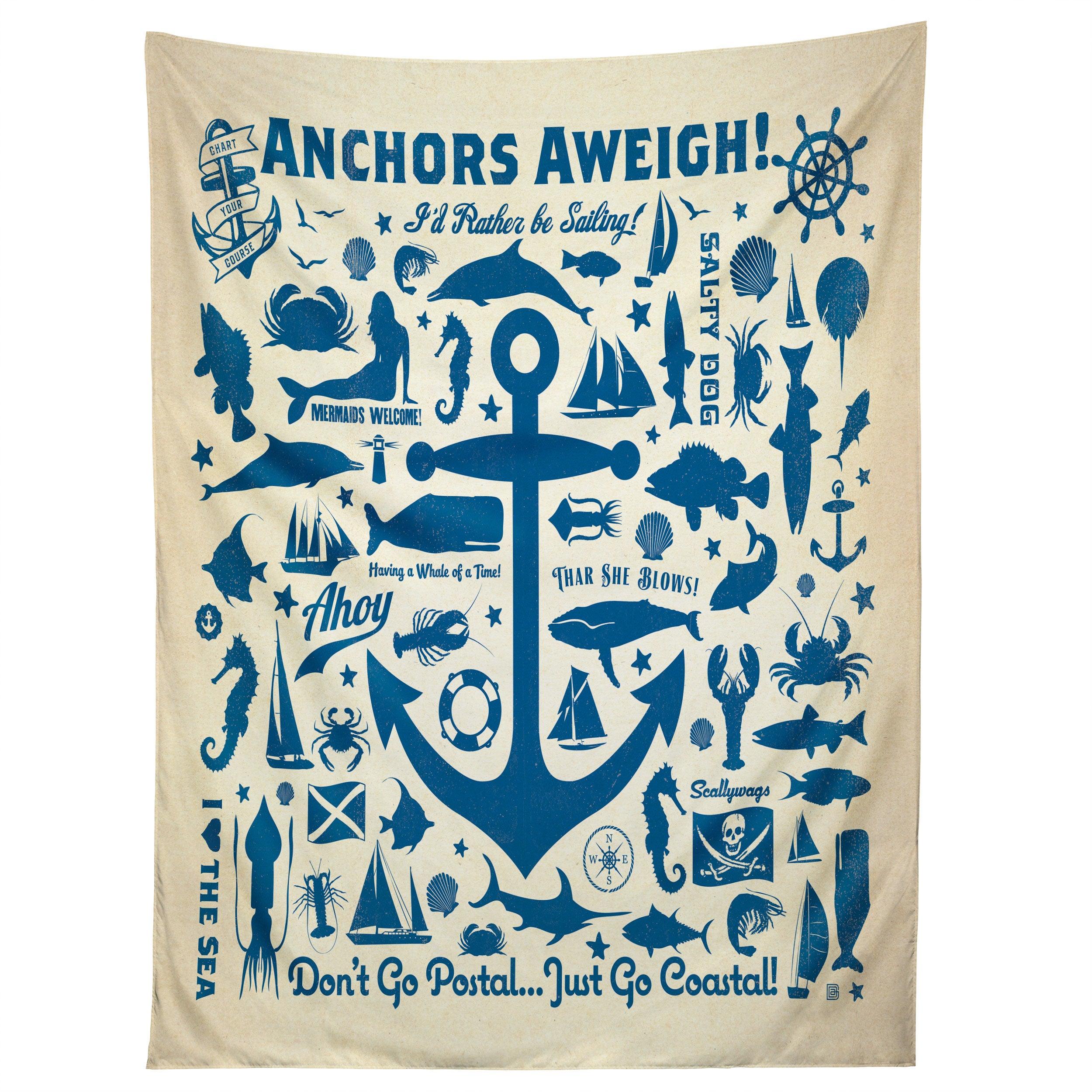 ANCHORS AWEIGH tapestry 75x100