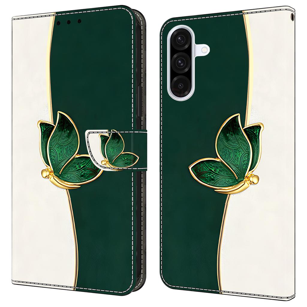 For Samsung Galaxy A55 5G Leather Case Pattern Printing Wallet Stand Anti Drop Phone Cover