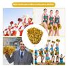 20PCS Metallic Foil Cheerleading Pom Poms PET Sports Team Pom Poms  For Stage Show