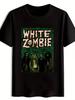 Maglietta Grafica Vintage Uomo White Zombie Band - Design Retro Rock Band, Nera
