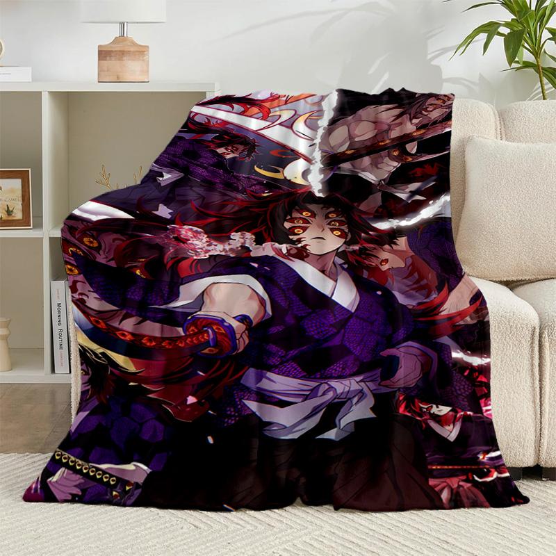 1PC Anime Samurai Warrior Battle Scene Flannel Blanket Suitable for Both Men And Women, Soft Ideal for Beds And Sofa, Birthday Or Christmas Gift