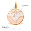 Sun, Moon, and Stars Geometric Oil Drip Pendant