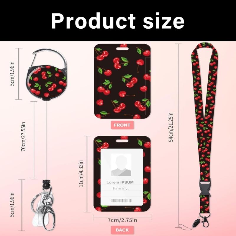 Neck Lanyard with Card Sleeve Retractable ABS Badge Sleeve With Quick Sliding Card Protectors Water Resistant Card Case