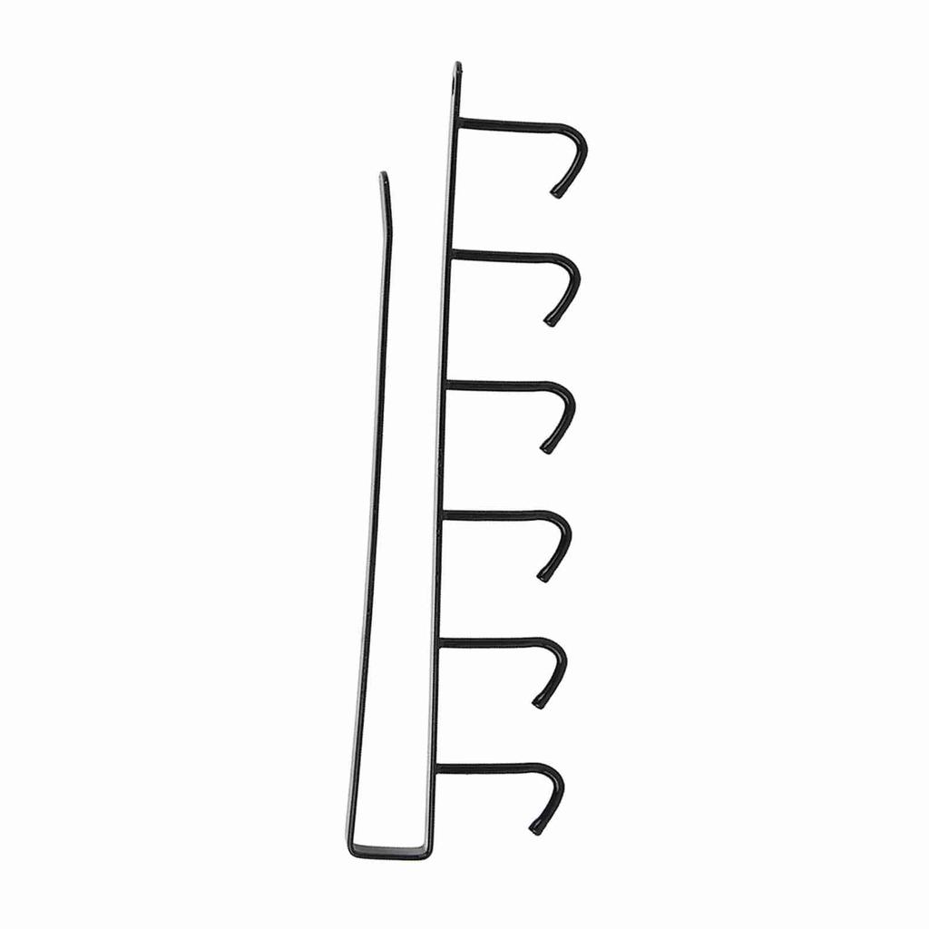 Multifunction Kitchen Storage Rack Cupboard Shelf Hanging Hook  Wardrobe Organizer Holder Black