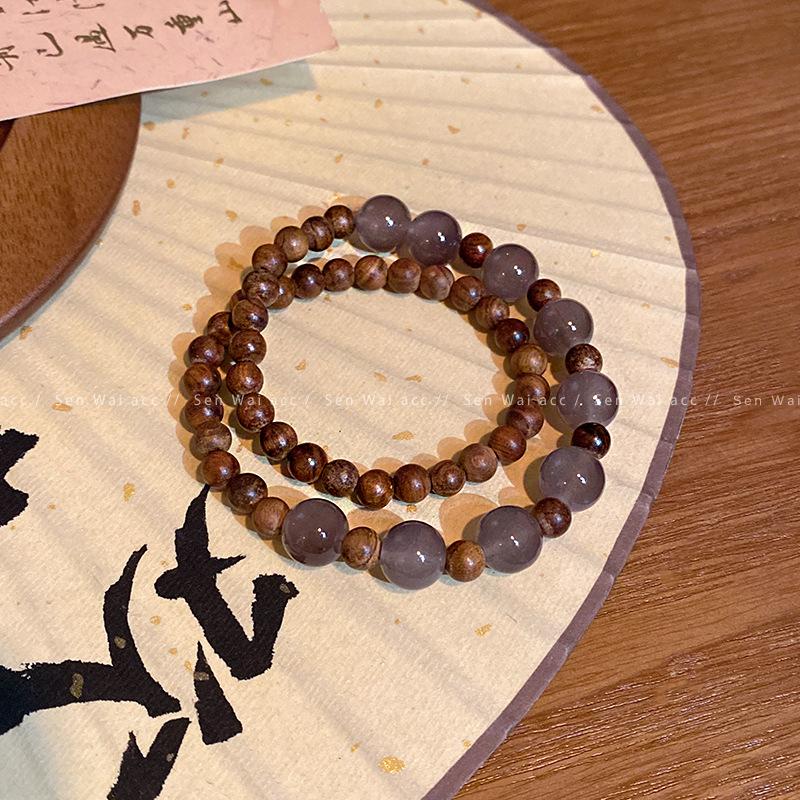New Chinese Style Beaded Bracelet, Women's Ethnic Style Temperament Bracelet, Double-layer Stacked Jewelry.